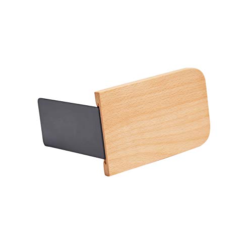 Pandapark Beech Wood Heavy Duty Bookends Non-Skid for Shelves - 1 Pair