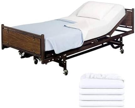 BLISSFORD - Fitted Hospital Bed Sheets - Soft Cotton Rich Jersey - 36” x 84” x 12” - 4 Pack