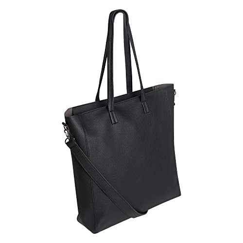 Big Messenger Shoulder Bag for Men ? Vegan Leather Laptop Bag for Women Fits 16In Laptop ? Crossbody Bag with Shoulder Strap Included ? Black Crossbody Bag for Office, School