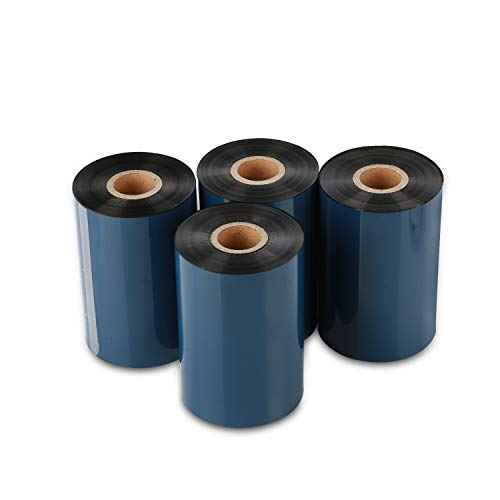 Thermal Transfer Printer ribbon-1ROLL 4.33" x 1476'/110mm x 450m Black Wax Resin Ribbons 1"Core Ink Out for Zebra ZT410 ZT420 ZM400 Sato Datamax Tsc TEC Printer