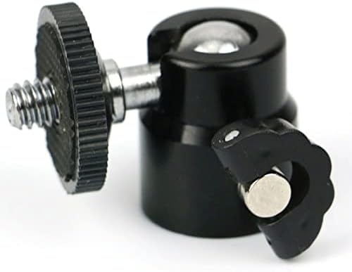 Skiennix Ball Head Tripod Mount - Versatile 1/4" Hot Shoe Adapter for Cameras & LED Lights
