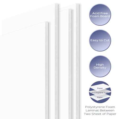 Golden State Art 25 Pack 16x20 Foam Boards 1/8 Inch Thickness White Foam Poster Boards for Presentation Signage Sheet for School Crafts Office Art Projects