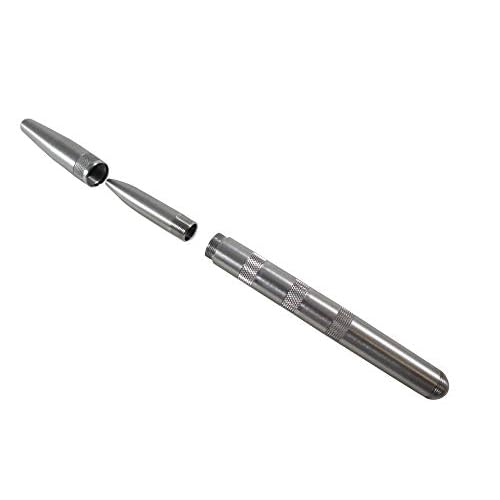 Solid Stainless Steel Pen - Machined Ballpoint Pen, Pocket Pens, Fine Point, Gel Ink, Made in the USA (Stainless Steel)