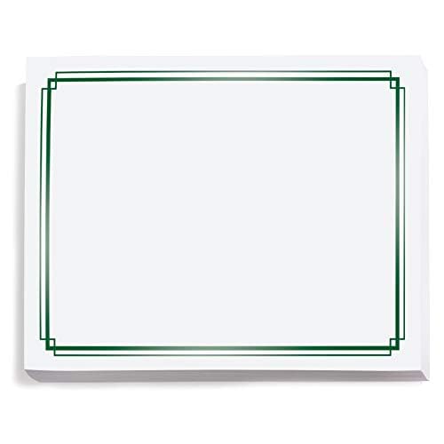 PaperDirect Foil Elegance Specialty Certificates, 50 Sheets of 38lb White Paper, 8¨ö" x 11", Double Green Foil Border, Perfect for Awards, Students, Employees, Volunteers, Course Completion, Diplomas