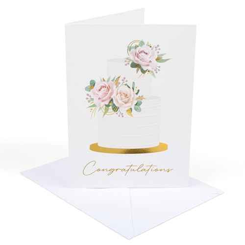 Wedding Card, Gold Foil Wedding Cards for Bride and Groom