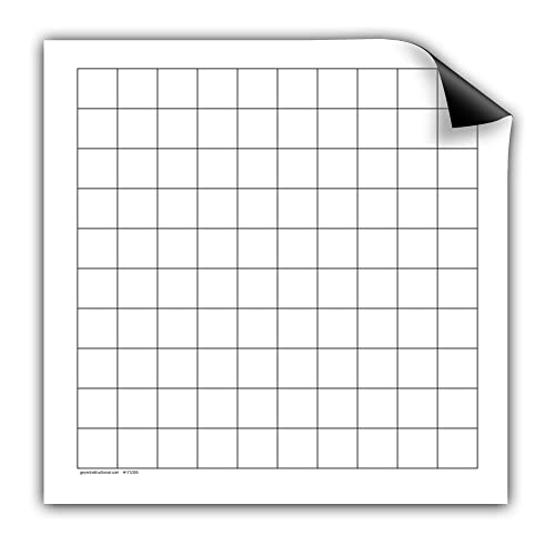 Geyer Instructional Products 175305 10x10 Dry Erase Magnet, 2" Squares