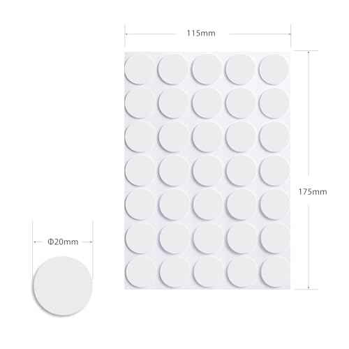 350 Pcs (0.79 Inch Diameter) 20mm Double Sided Adhesive Glue Round Dots Stickers Removable Clear Sticky Tack Putty Waterproof for Balloon, Crafts, Art Decoration
