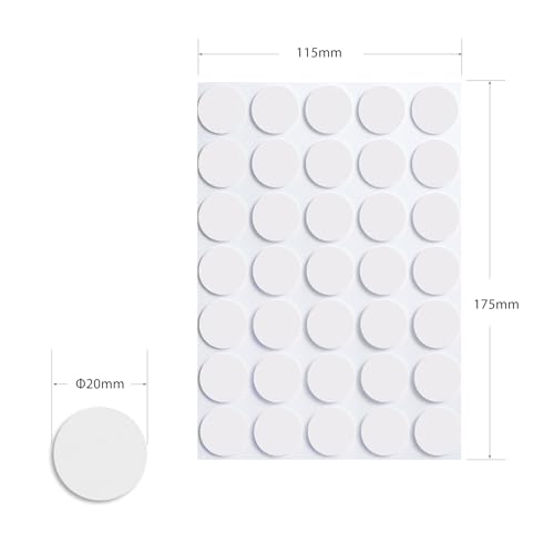 Nilogie 350-Pack Clear Double-Sided Adhesive Dots 20mm - Removable Glue Dots for Crafts, Photos, Balloons & Wall Decor
