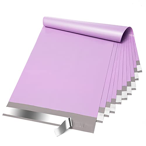 Fuxury Light Purple 10x13 Inch Poly Mailers - 50 Pcs Shipping Bags for Clothing