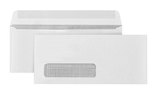 Blue Summit Supplies #10 Left Window Security Envelopes 500 Pack Gummed Tint