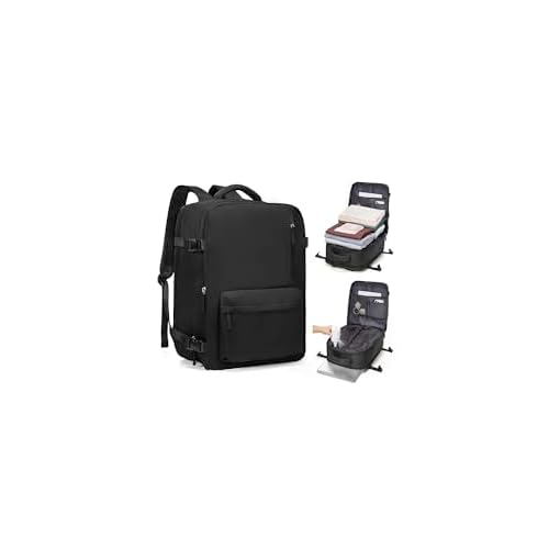 Vacuum Backpack Travel with Pump Vacpack for Women Men Compression Backpack Airplane Approved Personal ltem Bag with Vacuum System Mochila de vac?o Cabin Bag Carry On with Airbag,Black