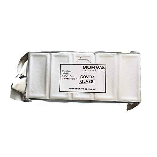 22mmx 22mm Glass Cover Slips Pre-Cleaned Cover Slip 5 Boxes x 200pcs/box