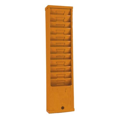 Time Card Rack, Metal, Anthem Model 158H. 12 Slots/Pockets-Black