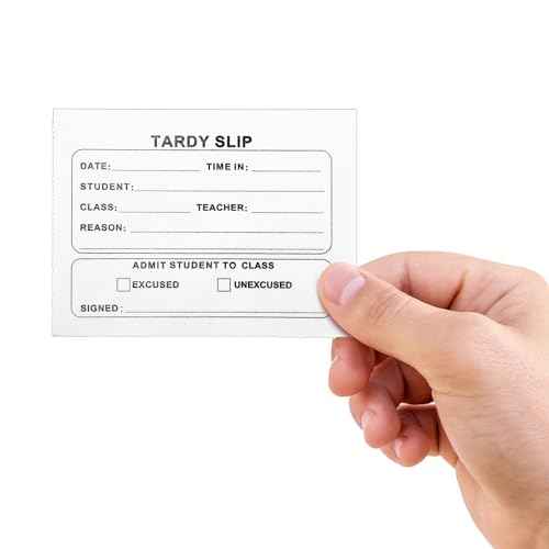 3200 Pcs Tardy Slip Book with Carbonless Duplicates Tardy Slips Per Book Easy Removal Tear Carbonless Form Register Copy Notebook for School Recording Student Late Arrivals