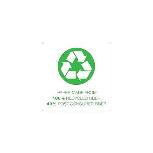 TOPS 74880 Second Nature Recycled Pads, 8 1/2 x 11 3/4, White, 50 Sheets (Pack of 12)