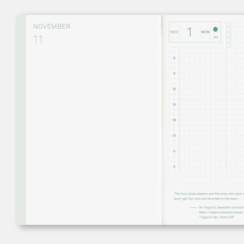 Hobonichi Techo 2027 Original English Planner A6 Daily Calendar January Start