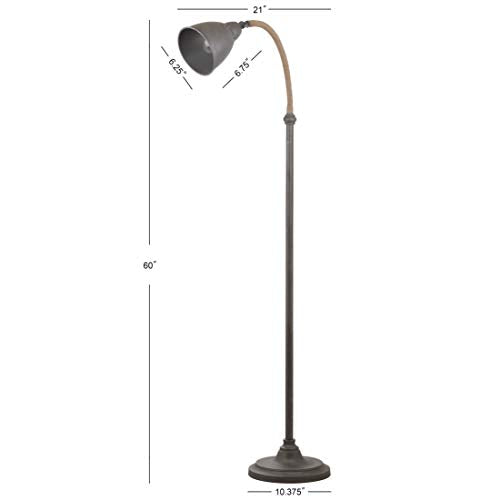 Safavieh Lighting Collection Naldo 60" Dark Grey Floor Lamp