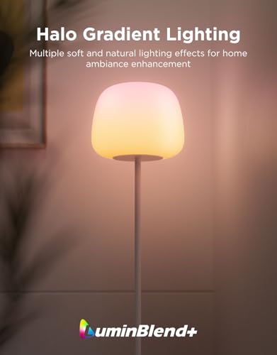 Govee Halo Gradient RGBIC Floor Lamp - White Corner Smart Light for Bedroom