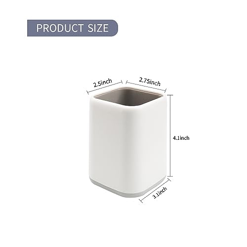ZUFECY Gray Pen Holder Stand for Desk - Scandinavian Style Office & Makeup Organizer