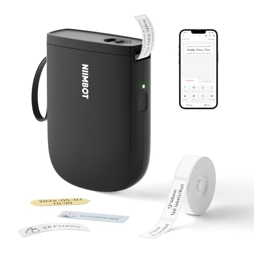 NIIMBOT D11 Label Maker Bluetooth Portable Printer with 1 Tape - Black
