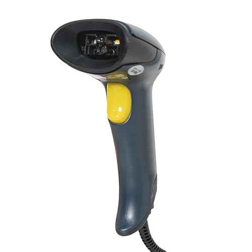 TEEMI 2D QR Barcode Scanner, USB Wired Virtual COM Port Handheld Omnidirectional Scanning, Digital Coupon Screen Code Driver License Scan for Mac OS and Android with OTG Adapter, Window PC, Linux