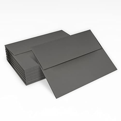 LUXPaper A2 Invitation Envelopes | Peel & Press | 4 3/8" x 5 3/4" | Smoke Gray | 80lb. Text | 250 Qty