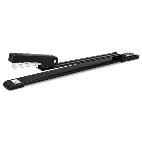 Deli Long Reach Stapler Black with 1000 Staples, 20 Sheet Capacity