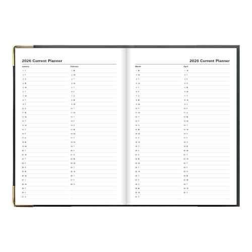 Letts of London¢ç 2026 Classic Weekly Appointment Book and Planner, 12 Months, January to December, Gold Corners, A5 Size, 8.25" x 5.875", English, Black (C32XBK-26)