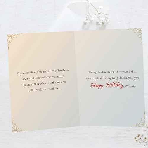 Romantic Birthday Cards Gifts for Husband Wife Boyfriend Girlfriend Couple, Funny Birthday Decoration for Men Women Him Her