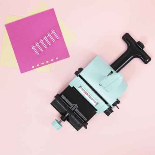 Craftelier - Zutter Bind It All Binding Machine with Extendable Arm | Ideal for Binding with Ring Bindings from 0.3125 cm (5/16") to 3.12 cm (1 1/4") | Turquoise and Black Colour