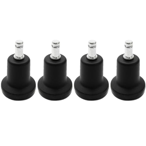 Caster Chair Company Chromcraft Replacement Bell-Shaped Rolling Caster Castor Chair Wheels Stationary Converter Glides (Set of 4)