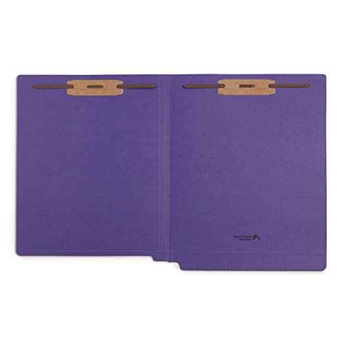 Blue Summit Supplies 50 Full End Tab Purple File Folders With Fasteners, Letter Size, Two Prongs, 50 Pack