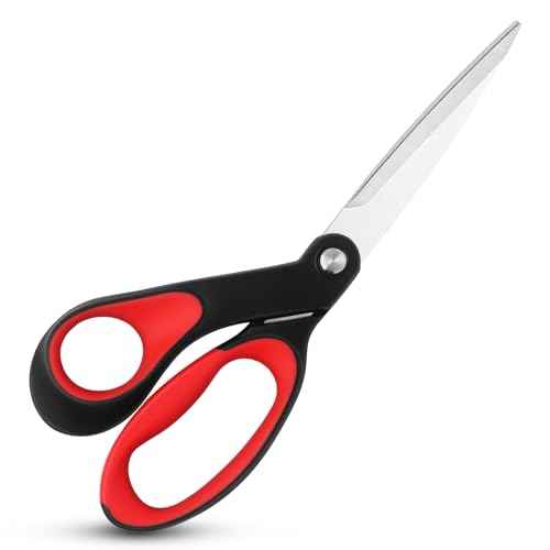 True Left Handed Sewing Scissors, Heavy Duty Multi-Purpose Tailor Scissors, Stainless Steel Blades and Comfort Handle, Suit for Fabric, 9 inch
