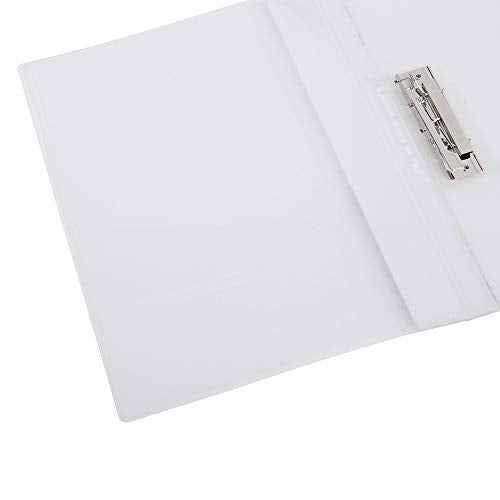 Filexec Products Clamp Binder, Removable Spine Label, Interior Pocket, Translucent Clear of 12 (50640-61123)