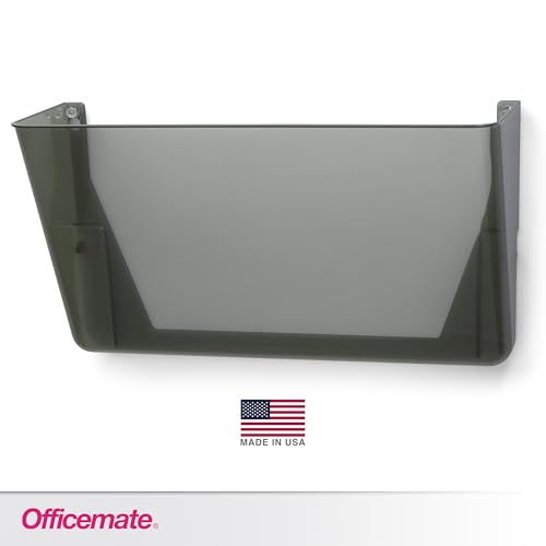 Officemate Letter-Size Wall File Organizer, Wall-Mountable Plastic Document Holder for Office & Home