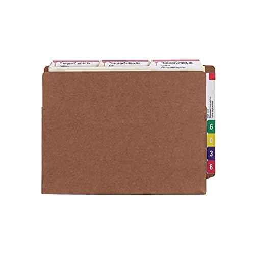 Smead End Tab TUFF¢ç File Pocket, Reinforced Straight-Cut Tab, 5-1/4" Expansion, Tyvek¢ç Gusset, Extra Wide Letter Size, Redrope, 10 per Box (73790)
