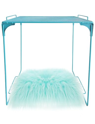 Blue Locker Organizer Shelf with Carpet Set - School, Gym, Home Storage