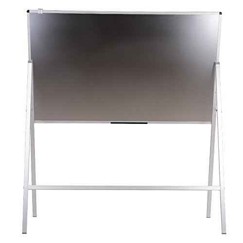 VIZ-PRO Melamine H-Stand Whiteboard/Adjustable Dry Erase Easel,48 x 36 Inches