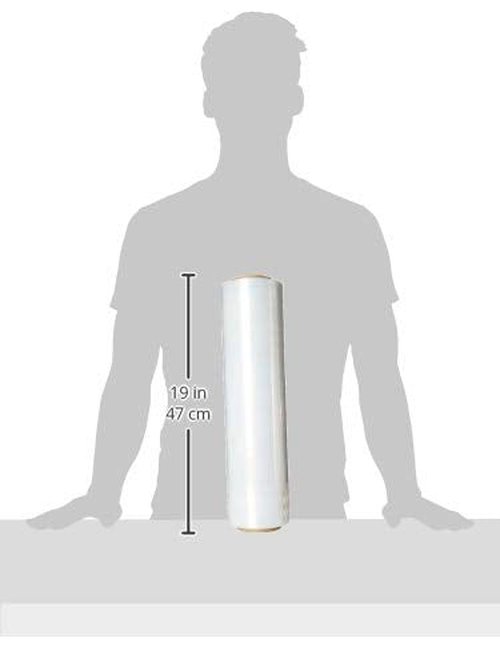 Gpack 18" x 1000 Feet 4 Rolls 85 Gauge Thick Stretch Film Wrap for Moving and Packing Industrial Strength, Clear Plastic Pallet Shrink Film Ideal For Furniture, Boxes, Pallets.