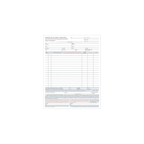 TOPS Bill of Lading Expanded Form – 8.5 x 11, 50 Sets, 3-Part, Snap-Off