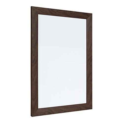 DesignOvation Beatrice Framed Magnetic Dry Erase Board, 18x27, Walnut Brown