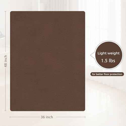 Office Chair Mat,Hard Floor Chair Mat Suitable for Hardwood and Tile Floors,Large Non-Slip Floor Protection Mat,Does Not Pill,Coffee(36"x48")