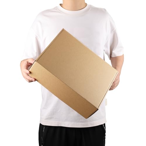Brown Cardboard Shipping Boxes Set of 15 - 13x10x4 Inch Small Business Packaging