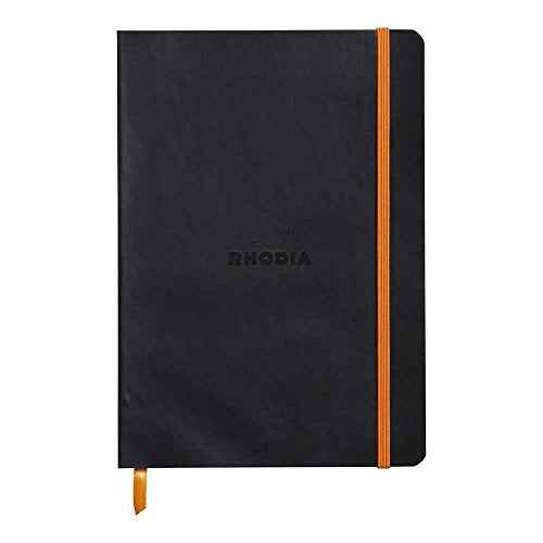 Rhodia Rhodiarama SoftCover Notebook - 80 Dots Sheets - 6 x 8 1/4 - Black Cover