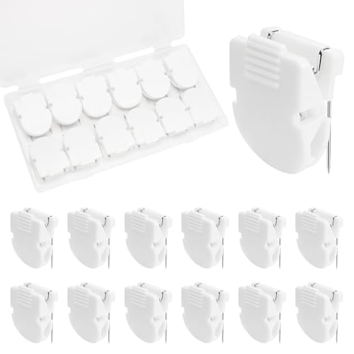 Darlingao 12 Pack Plastic Cubicle Clips for Fabric Office Panels & Wall Mounts