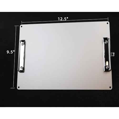 Metal Double Clips Clipboard for Working While Walking with Shoulder Straps,A4/Letter 8.5 "X11 Aluminum Clipboard with Pen Holder