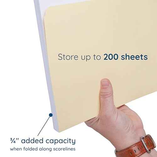100 Blue Summit Supplies Heavy Duty File Folders Letter Size with 1/3 Cut Reinforced Tabs, Thick 14pt Manila Paper, Heavy Duty Manila Folders for Office, Home, or Classroom