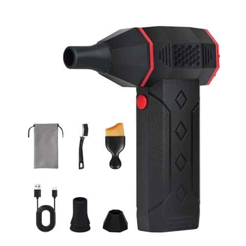 Compressed Air Dusters Electric Air Duster-130000RPM Super Power Air Blower, 4-Gear Adjustable Dust Blower for Computer, Keyboard, Outdoor, Desk and Car