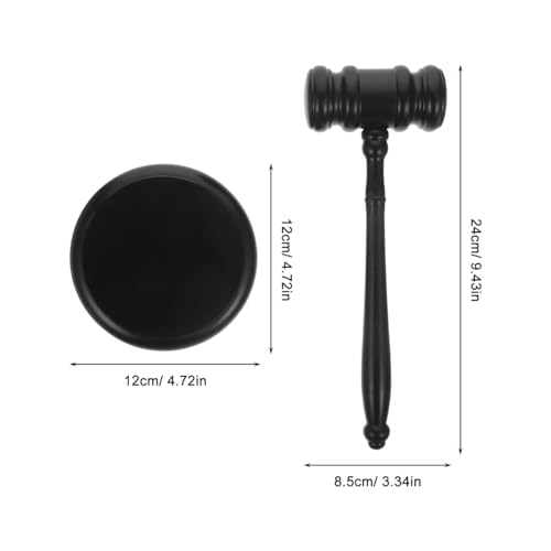 Wooden Gavel and Sound Block Set for Judge, Lawyer, Auction & Courtroom Use