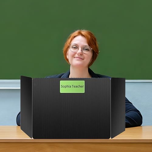 24 Pack Black Desk Dividers for Students Privacy Folders - EUVBOKW